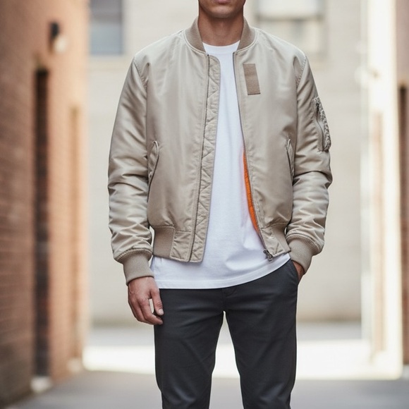 Burberry Logo Print Bomber Jacket - Picture 4 of 17